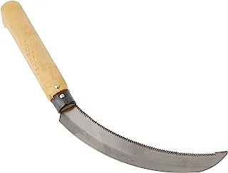 سكين Zenport K202 Harvest Sickle/Berry، مقبض مسنن، شفرة مسننة منحنية مقاس 6.5 بوصة
