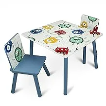 Home Canvas Monster Table and Two chairs set - Multi Color