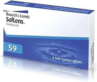 عدسات لاصقة Bausch + Lomb SofLens59 - عدسات شهرية وديوبتر (-2.75) - 6 عبوات