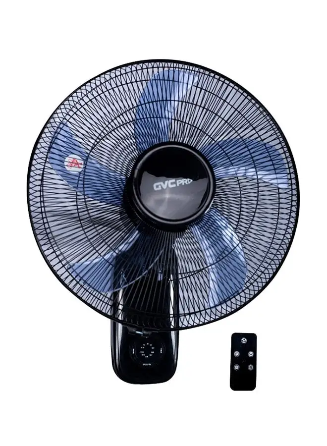 gvc pro Wall Fan With Remote Control 60 W GVCW-7400 Black