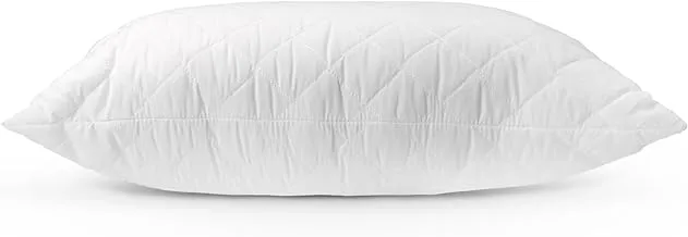 Hotel Linen Klub 1PC Quilted Pillow Queen (50 x75cm)-Outer Cover : 144TC Cotton Blend Fabric, Filling: 650grams Soft Fiber, Diamond Quilt Pattern