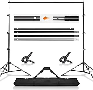 eWINNER Backdrop Stand Background Support System Kit 300CM X 260CM/8.5 X 10ft Photo Video Studio Adjustable for Photoshoot Photography Parties Wedding with Carrying Bag
