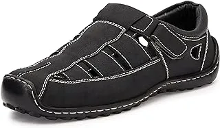 Centrino Men's Black Fisherman Sandals-7 UK (6113)