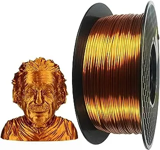Silk Copper PLA Filament 1.75mm 1KG 3D Printer Filament لون النحاسي Printing Material Silky PLA نحاس Metallic Metal Copper PLA Filament CC3D مواد الطباعة ثلاثية الأبعاد