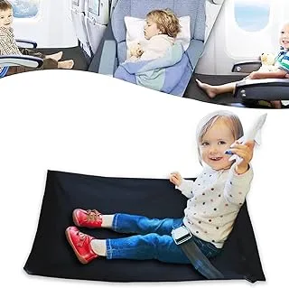 ECVV Toddler Airplane Bed Portable Footrest for Seat Extender Kids Airplane Travel Essentials Foot Hammock for Leg Rest & Lie Down (Black)