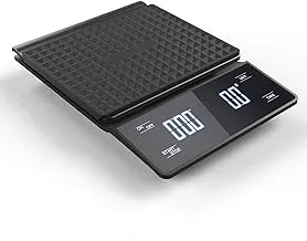 Arabest Coffee Scale with Timer, 3000g/0.1g Precise Espresso Scale, Multifunctional Digital Kitchen Food Scale with Tare Function and LCD Backlight Display for Cooking Baking (Black)