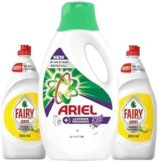 Fairy and Ariel Saving bundle (Fairy Plus 1.6L + Ariel Lavender 1.8L)