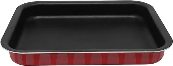 Trust Pro Premium Non Stick Square Pan with 2 Layered Aluminium Coating, 29 x 41 cm, Red