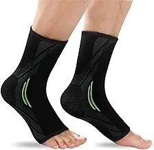 Ankle Brace Compression, 1 Pair Ankle Sleeve for Sprained Ankle, Injury Recovery, Joint Pain, Achilles Tendonitis Support, Plantar Fasciitis Sock Reduce Swelling, Heel Spur Pain (L)