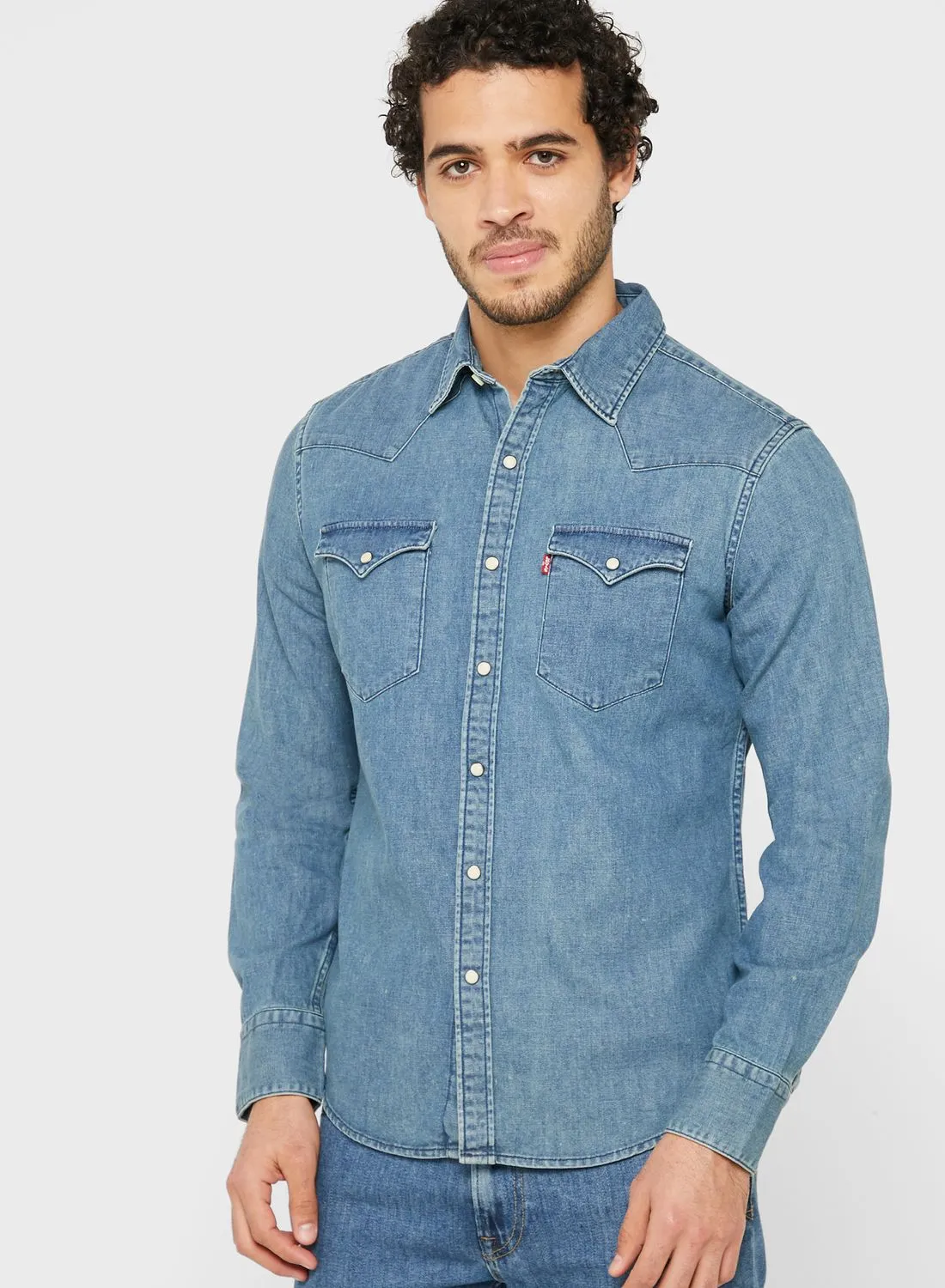 Levi's Mid Wash Slim Fit Casual Shirt