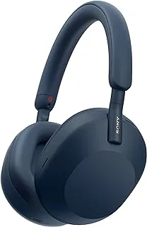 Sony WH 1000XM5 Noise Cancelling Wireless Headphones 30 hours battery life Over ear style Optimised for Alexa and the Google Assistant with built in mic for phone calls, Midnight Blue