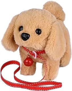 Plush Interactive Toy, Electronic Pet, Plush Golden Retriever Toy Puppy Electronic Interactive Pet Dog, Can Walking, Barking, Tail Wagging, Stretching, Companion Animal for Kids (Golden Labrador)