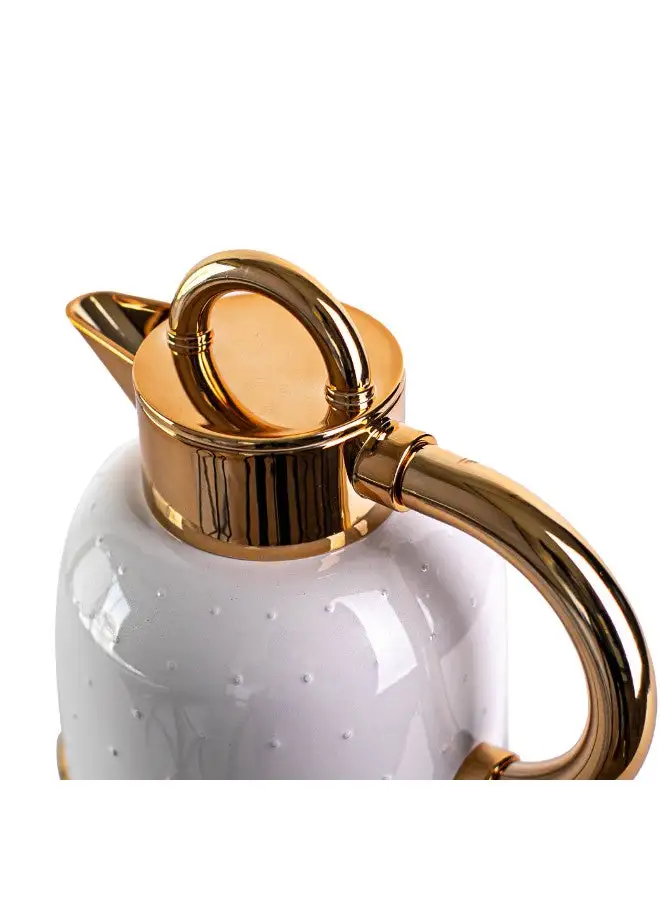 Soleter Soleter Vacuum Flask Tea And Coffee Marina Vacuum Flask  1.0  Preal White/Gold