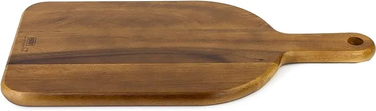 Billi Acacia Wood Cutting Board with Handle for Kitchen Wooden Chopping Board Countertop for Kitchen Paddle Cutting Board for Meat Bread Serving Tray Board Charcuterie Board Cutting Board