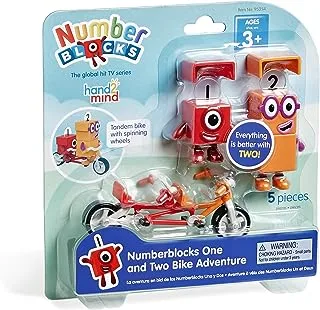hand2mind Numberblocks One and Two Bike Adventure, Toy Bicycle Figures, Toy Vehicle Playsets, Small Figurines for Kids, Mini Action Figures Collectibles, Play Figure Playsets, Imaginative Play Toys