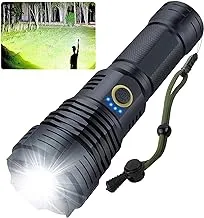 MILAOSHU Rechargeable LED Flashlights High Lumens, 90000 Lumens Super Bright Flashlight, High Powerful Waterproof Flash Light 5 Modes for Camping, Hiking, Outdoor