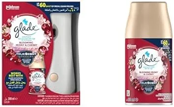 Glade Air Freshener Automatic Bundle, Glade Automatic Spray Holder and Blooming Peony & Cherry Starter Kit, Glade Automatic Spray Refill Blooming Peony & Cherry