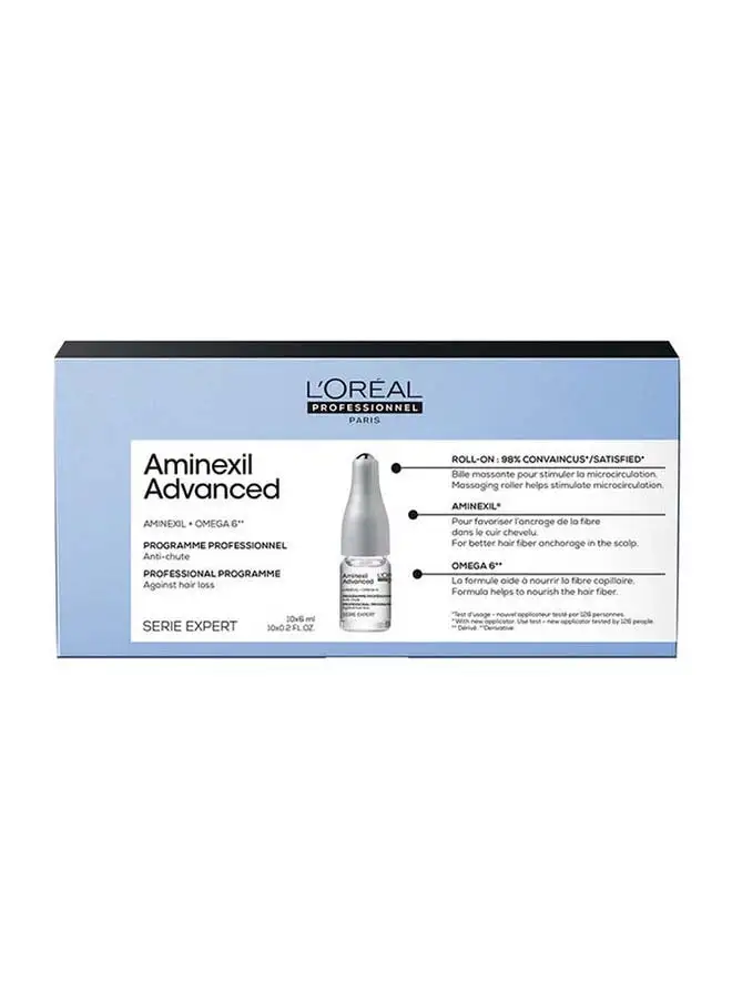 L'Oréal Professionnel Serie Expert Aminexil Advanced Dual-Action Scalp & Anti-Thinning Hair Treatment Clear 10x6ml