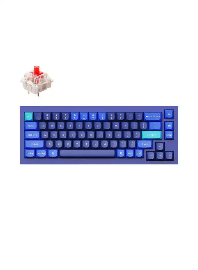 Keychron Q2-J1 QMK Gateron G-PRO Mechanical Keyboard with RGB, Red Switch and Costom Hotswappable