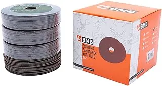 BMB Tools Grinding Sandpaper with Hole 80 4.5Inch | Sandpaper Discs for Random Orbital Sander Pads Grinding Polishing Metal Wood Rubber Leather Plastic Stone Glass