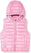 Champion Legacy Outdoor Small Logo Light Hooded Gilet Vest for Kids, Small, Bright Pink