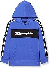 Champion 306327 Legacy American Tape Color Block Hooded Sweatshirt for Boys, 9-10 Years, BS071 Cobalt Blue