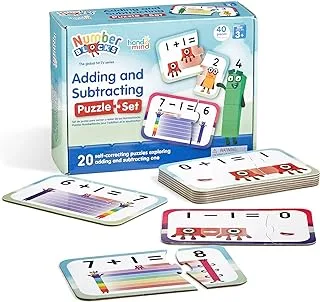 hand2mind Numberblocks Adding and Subtracting Puzzle Set, Addition and Subtraction Games, Math Puzzles, Toddler Numbers and Counting Games, Kids Matching Game, Preschool Learning Activities