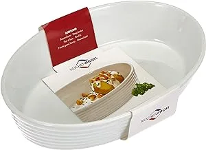 Küchenprofi 750018226 Oven-Proof Dish Oval 26 cm Hard Porcelain, White
