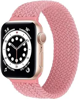 Promate Solo Loop Nylon Braided Strap for Apple Watch, Soft Stretchable Replacement Wristband with Secure Fit for Apple Watch Series 1,2,3,4,5,6, SE,