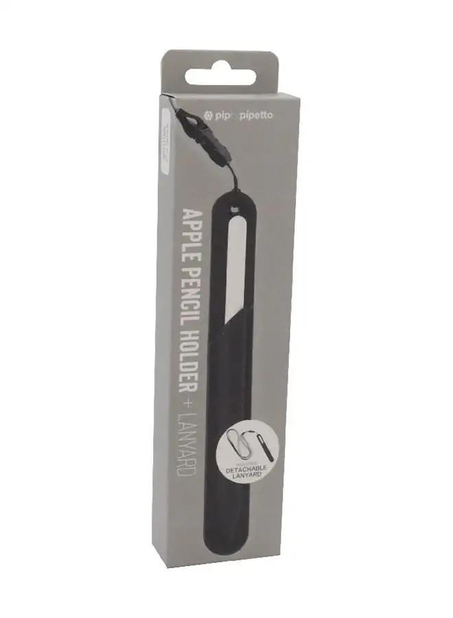 حامل أقلام رصاص ببيتو بحبل قابل للفصل لقلم أبل الجيل الأول والثاني ، أسود