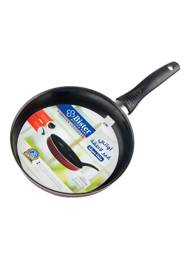 Bister Bister Classy Jumbo Frying Pan With Aluminium Layered With Tefloan Coating  22Cm  Dark Red