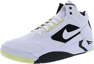 Nike Men's Air Flight Lite Mid Sneaker, White/White-Lemon-Black, 10 UK