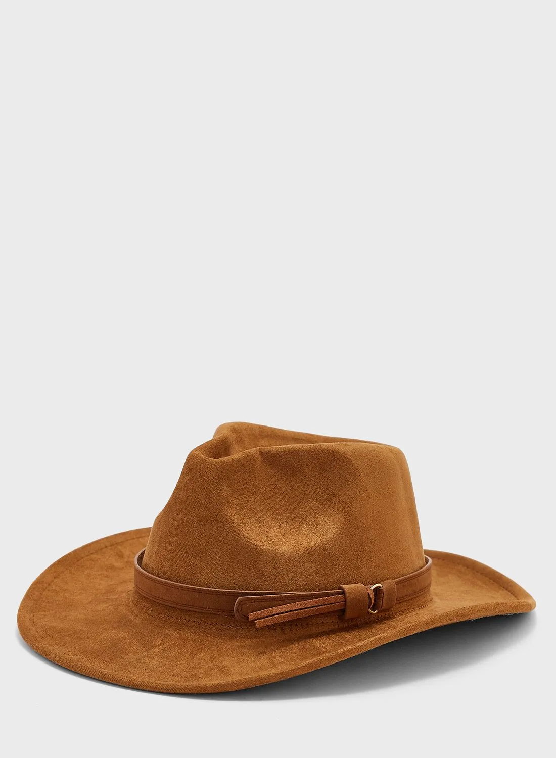 قبعة فيدورا بتفاصيل إبزيم من الجلد السويدي الصناعي من روبرت وود