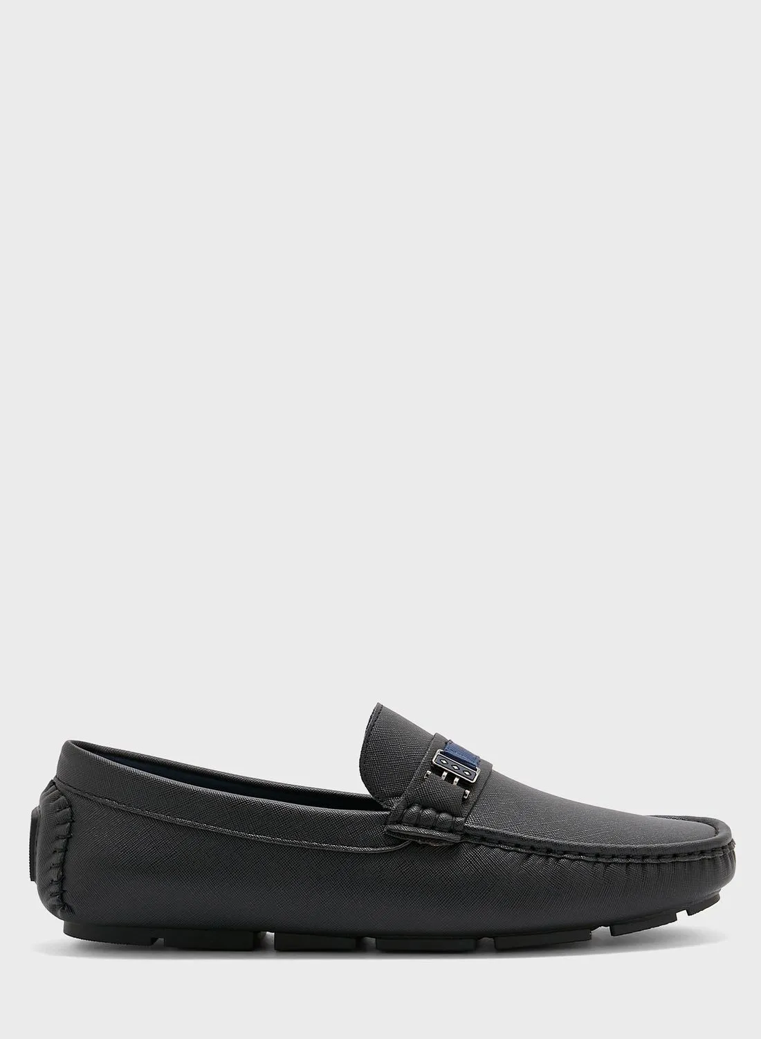Robert Wood Safiano Texture Formal Loafers