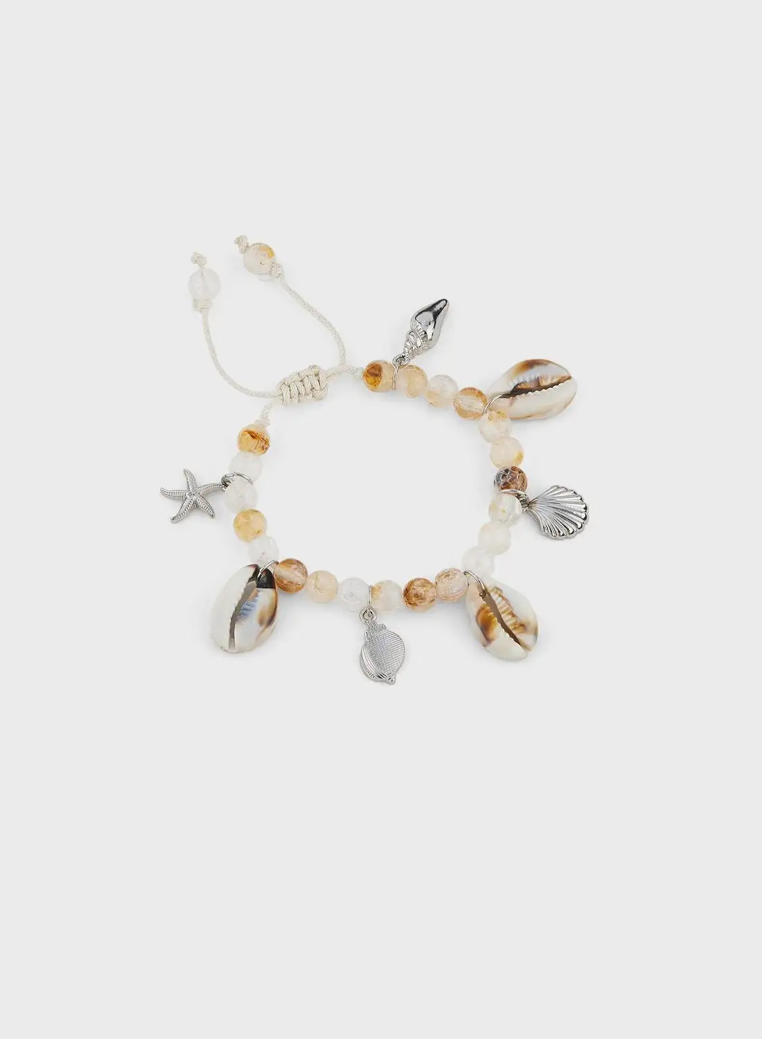 Ginger Starfish & Shell Beaded Bracelet