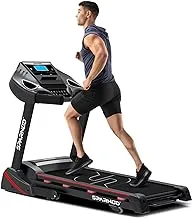 Sparnod Fitness STH-3400 (4 HP Peak) Automatic Treadmill - Foldable Motorized Running Indoor Treadmill for Home Use with Shock Absorbtion and Incline Options