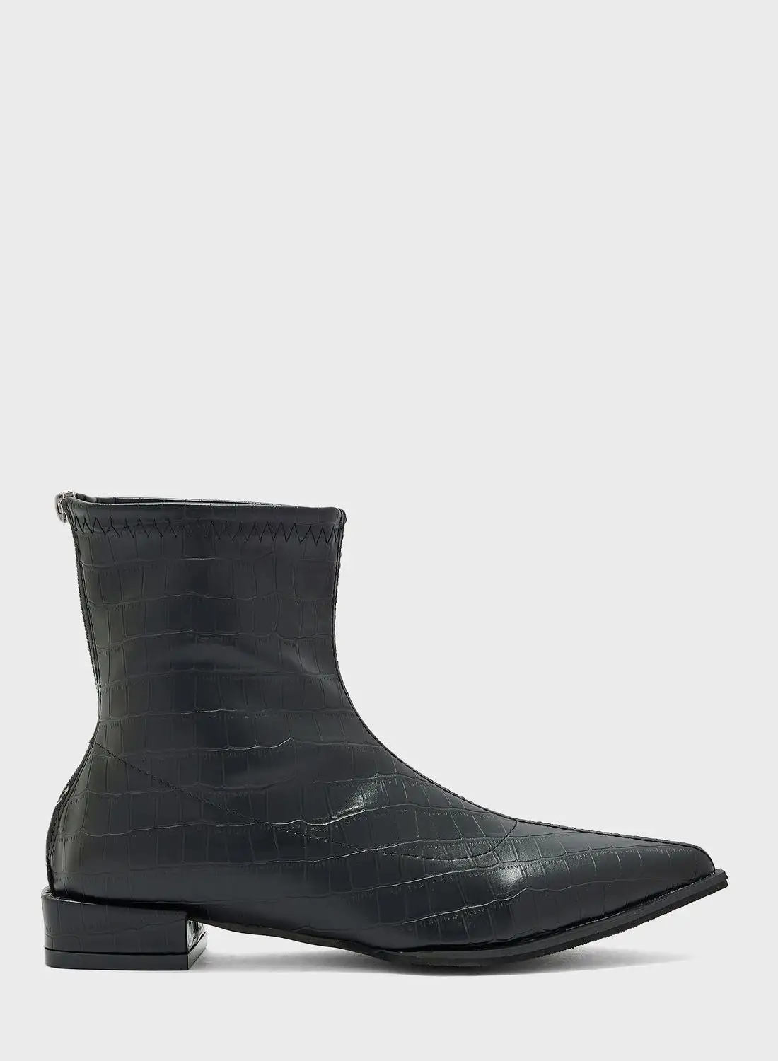 ELLA Croc Effect Western Boot