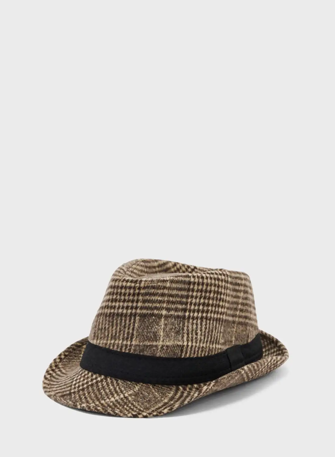 قبعة فيدورا بتفاصيل حزام عريض من روبرت وود