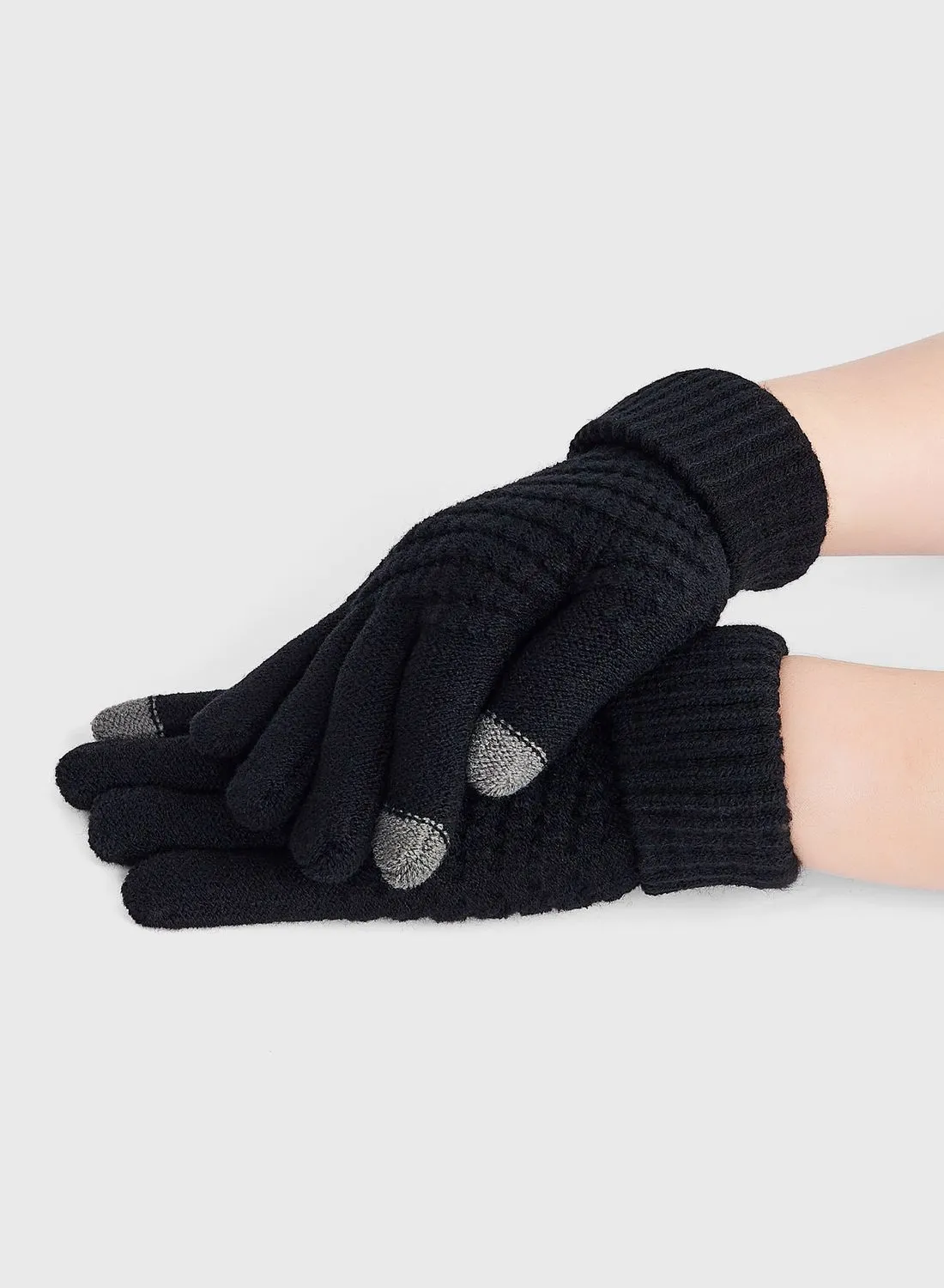 Seventy Five Knitted Waffle Winter Gloves