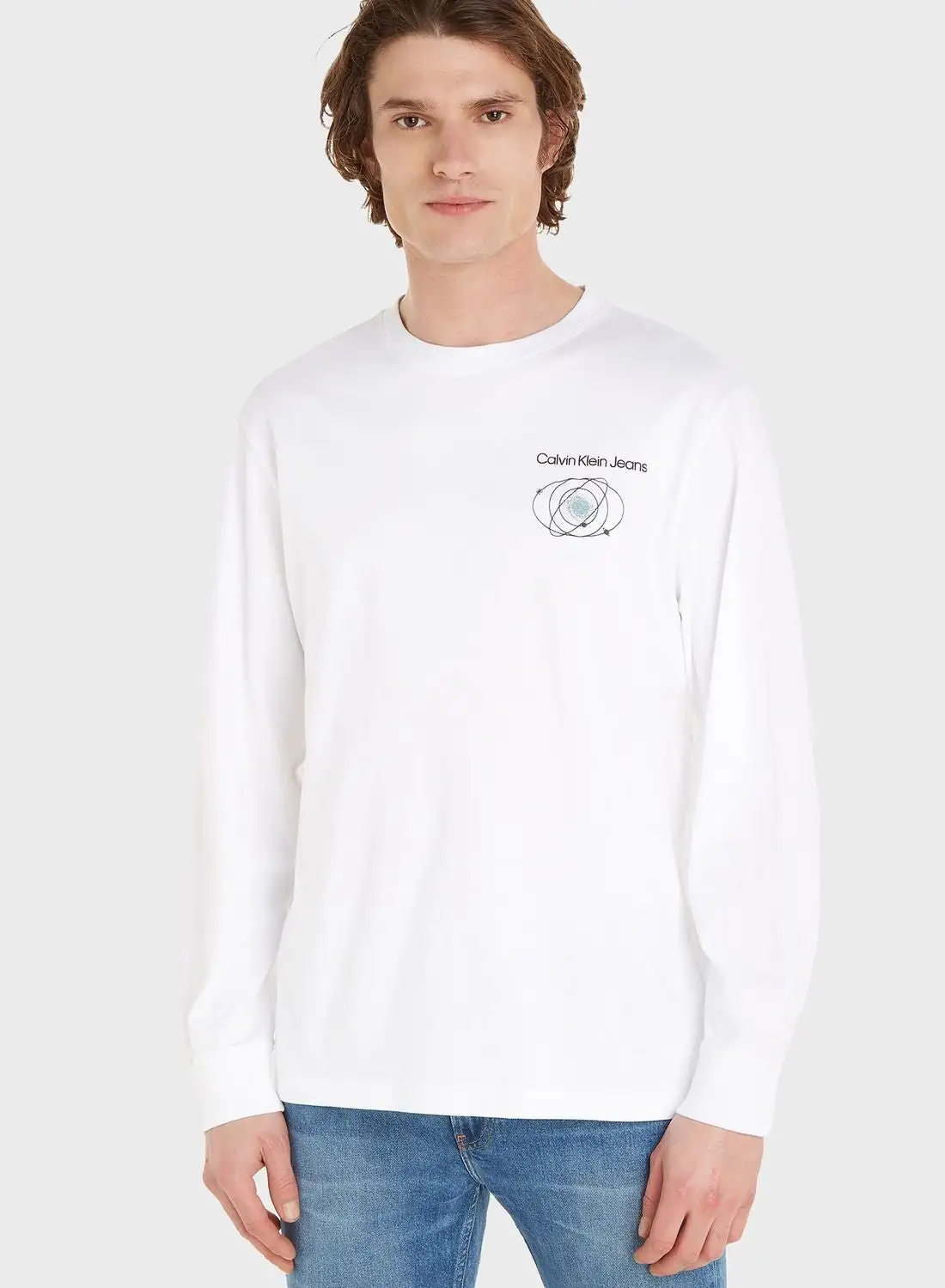 Calvin Klein Jeans Slogan Crew Neck T-Shirt