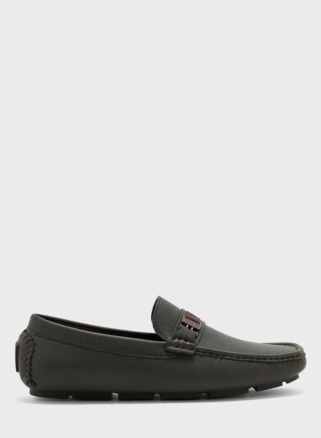 Robert Wood Safiano Texture Formal Loafers