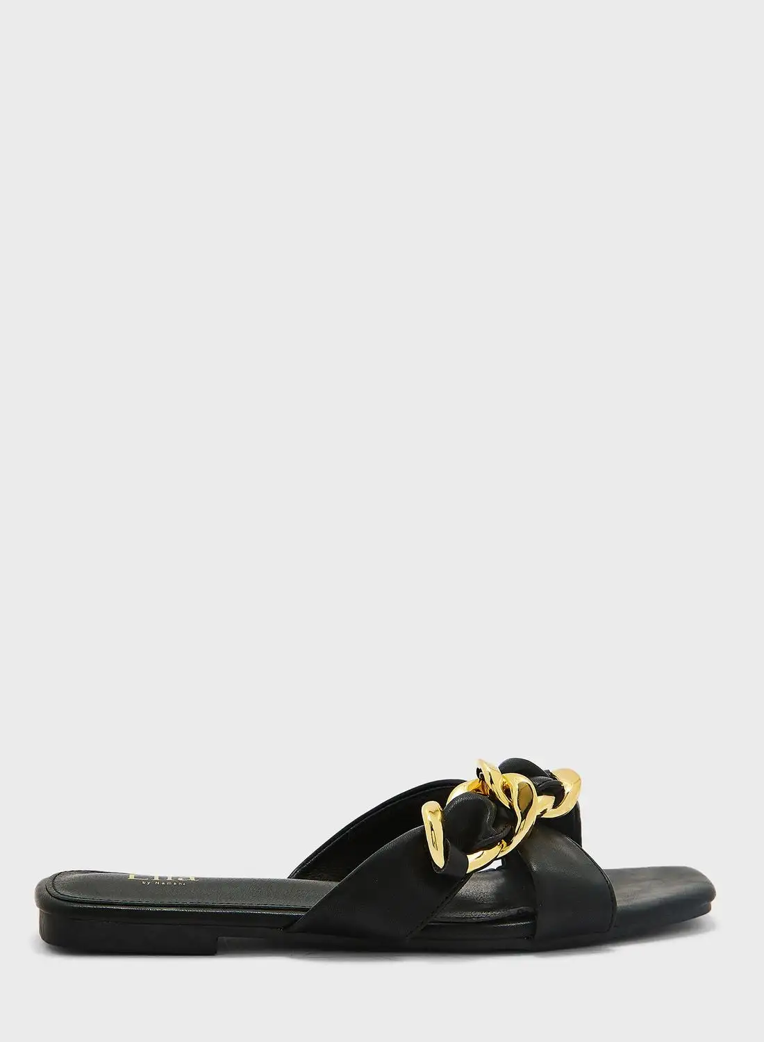 ELLA Crossover With A Chain Flat Sandals