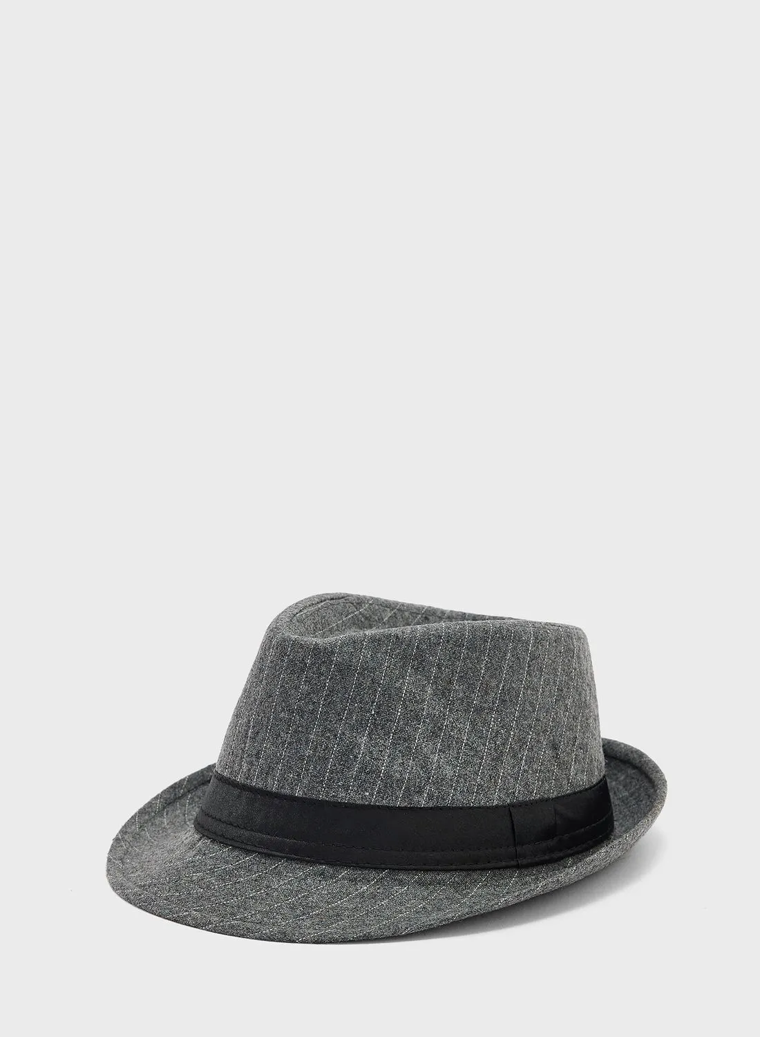 Robert Wood Stripe Detail Fedora Hat