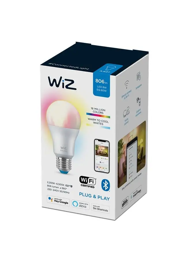 Wiz Wiz WFB 60W A60 E27 RGB لمبة LED ذكية متعددة الألوان 922-65
