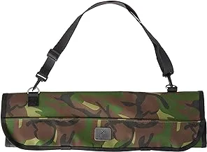 Mercer Culinary 7-Pocket Knife Roll Storage Bag, One Size, Camouflage