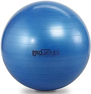 TheraBand Pro Series Exercise and Stability Ball with 75 cm Diameter Professional Slow Deflate Burst Resistant Fitness Ball for Improved Posture Balance Yoga Pilates Core Stability Blue