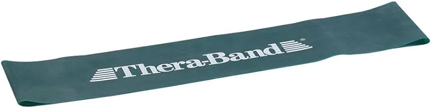 Theraband Resistance Band Loop, Professional Latex Band for Pilates, Crossfit, Stretching, Physical Therapy, Strength Training without Weights, 45.7cm, Green, Heavy, Intermediate Level 1