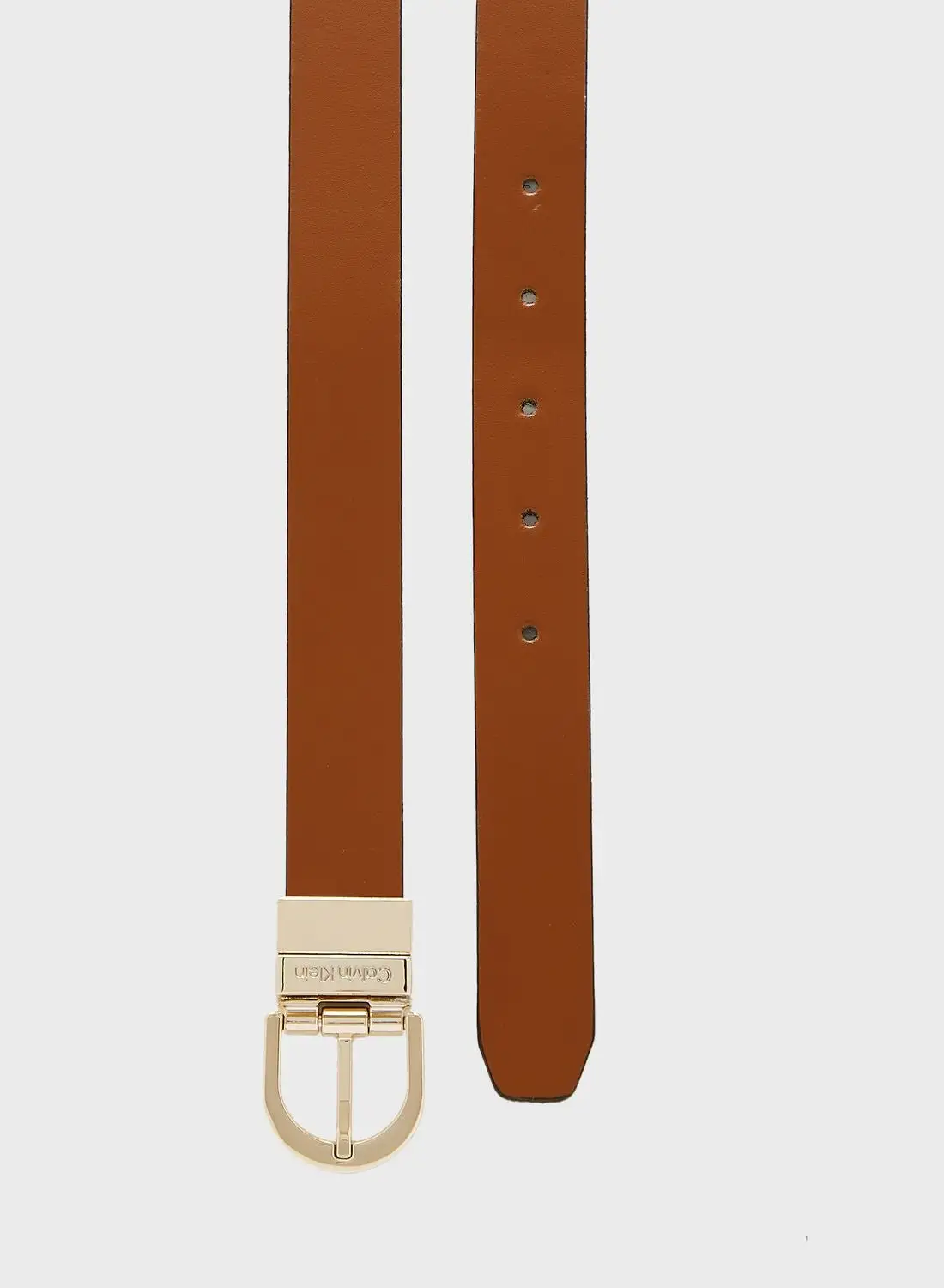 حزام كالفن كلاين ذو إبزيم ذو وجهين 2.5 ملم