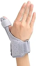 Thumb Splint Brace - Reversible Thumb & Wrist Stabilizer Splint for BlackBerry Thumb, Trigger Finger, Pain Relief, Tendonitis, Sprain and Carpal Tunnel Supporting, Lightweight and Breathe (Grey)