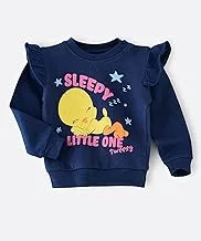 Looney Tunes Tweety Sweatshirt for Infant Girls - Navy, 12-18months